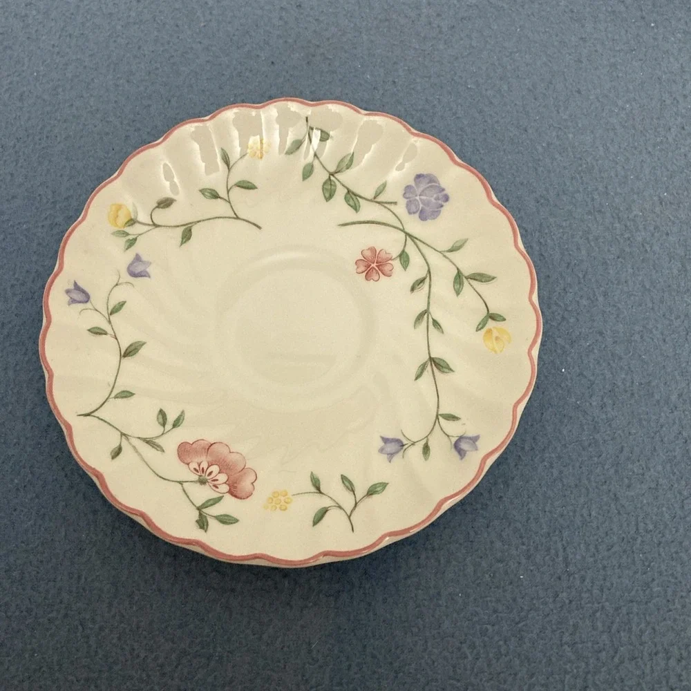 Johnson Brothers England Summer Chintz Tea Cups‎ & Saucers - Set of 2